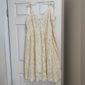 Express Elegant Cream Lace Dress size XL